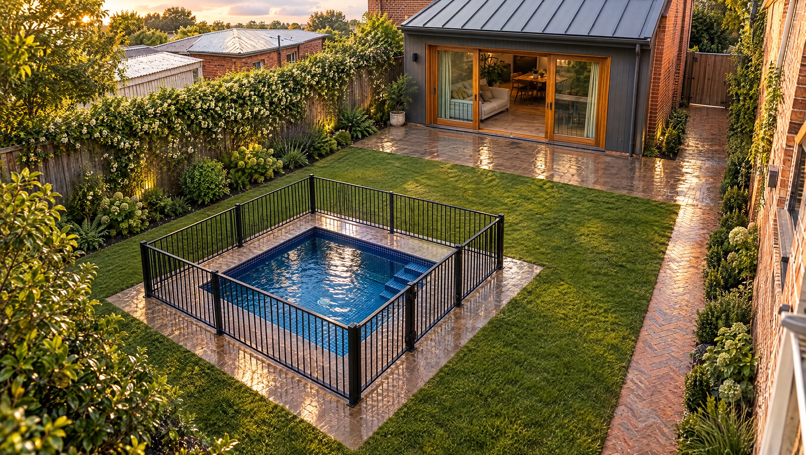 Same backyard with a proposed pool concept